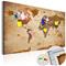Artgeist World Map: Brown Elegance [Cork Map] korkkitaulu – kuva 1
