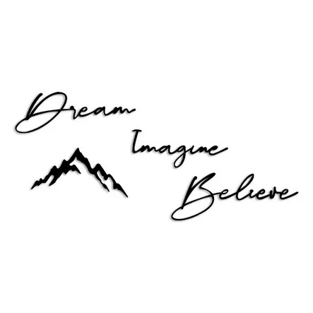 Opviq-seinäkoriste Dream Imagine Believe, 4 osaa