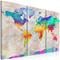 Artgeist World Map: Rainbow Gradient taulusetti – kuva 1