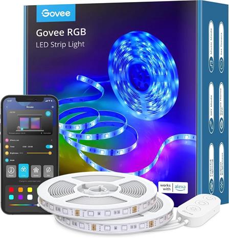Govee RGB Smart Wi-Fi & Bluetooth LED Strips - 10m