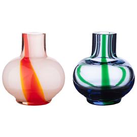 Marimekko Mini vas 2-pack 6 cm, blå/grön/röd/vit