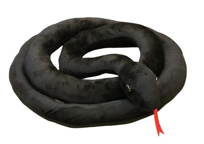Pehmolelu Käärme, musta, 110 cm