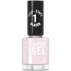 Rimmel Super Gel, 105 Pink Glazed, Pitkäkestoinen kynsilakka, Huurteinen viimeistely, Helppo levittää, Geelimäisen manikyyrin vaikutus, Kestävä