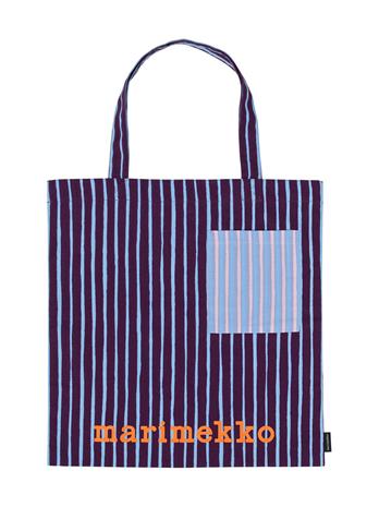 Marimekko Piccolo kangaskassi Lila, taskulla, 43x44
