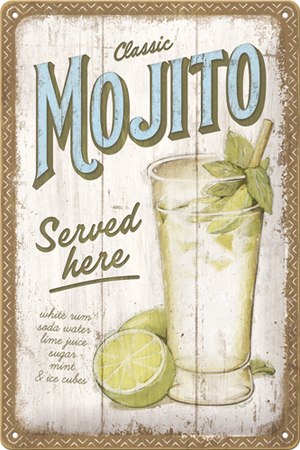 Nostalgic-Art 20x30 Mojito Served Here Metallikilpi
