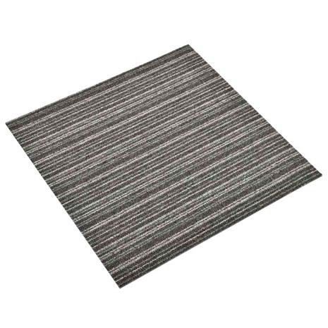 vidaXL Matto 20 pcs Raidallinen antrasiitti 50 x 50 cm