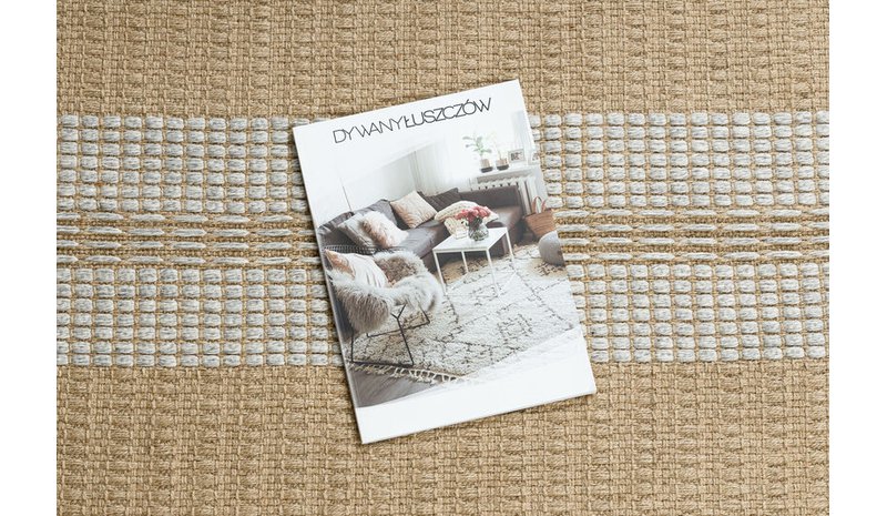Matto JUTE 3734 beige / harmaa raidat – kuva 2/2