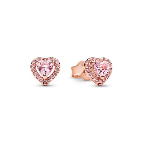Pandora Pink Elevated Heart Stud korvakorut 288427C02