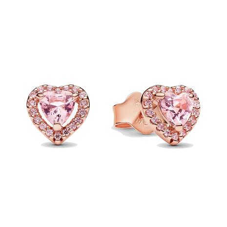 Pandora Pink Elevated Heart Stud korvakorut 288427C02