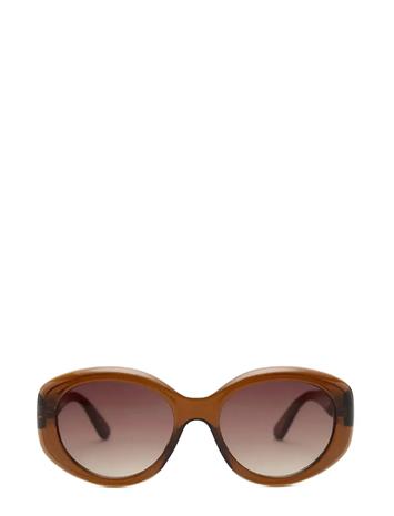 Mango Squared Frame Sunglasses - Brown - ONE SIZE – kuva 1/4