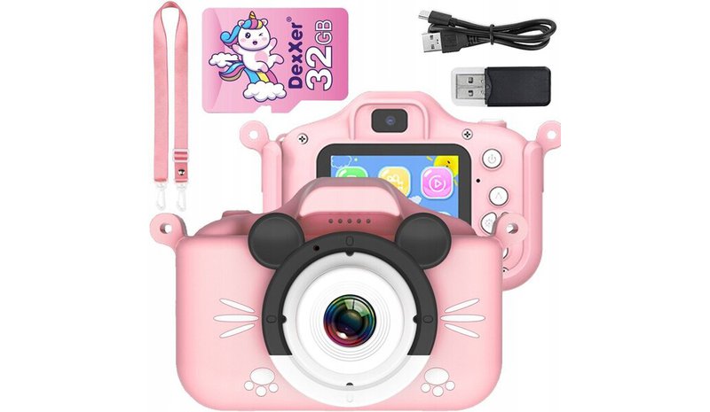 Digikamera lapsille, hiiri + 32GB SD-kortti – kuva 1/1