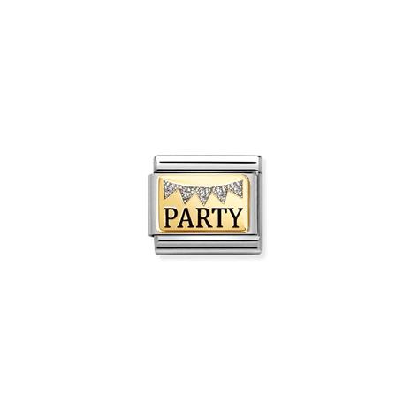 Nomination Composable Classic Plates classic gold Party Glitter 030289/09
