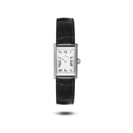 Mockberg Timeless Black Leather Silver MB0246