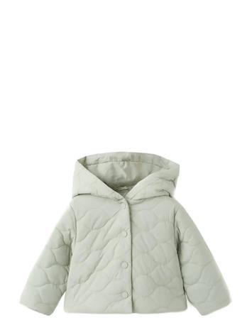 Mango Hooded Quilted Jacket - Green - 2-3