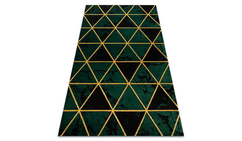 Matto Emerald 1020 Kolmiot, vihreä/kulta