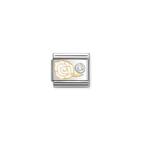 Nomination Composable Classic symbols enamel white rose 630302/07