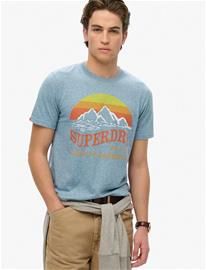 Superdry Cl Great Outdoors Relaxed Tee - Blue - XXL