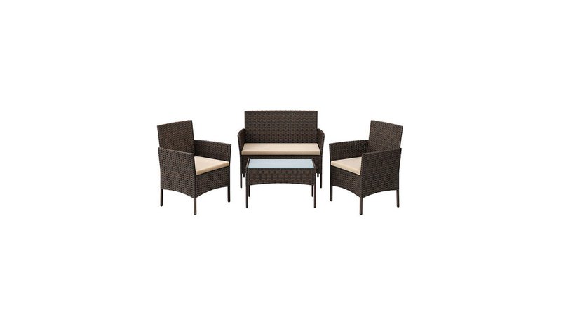 Puutarhakalusteet, 99x55x82cm, 71x41x39cm, 57x55x82cm, ruskea