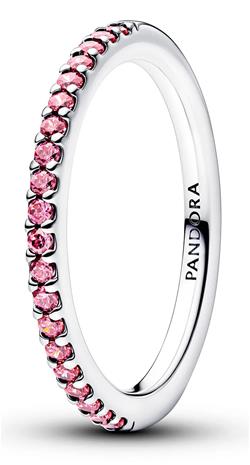 Pandora Stackable Sparkling Pink Band sormus 192999C02