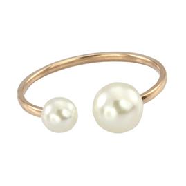 Lykken Trend ear cuff punakullattu teräskorvakoru helmillä