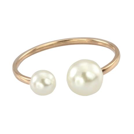 Lykken Trend ear cuff punakullattu teräskorvakoru helmillä