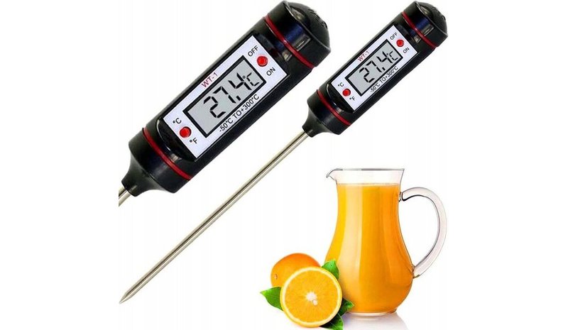 Elektroninen LCD-ruokalämpömittari mittapäällä