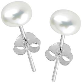Lykken Pearls helmikorvakorut hopeaa 8 mm