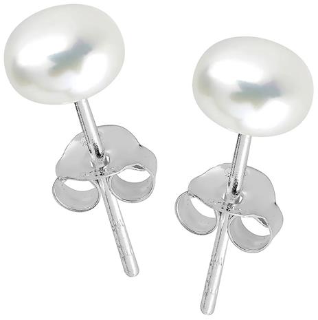 Lykken Pearls helmikorvakorut hopeaa 8 mm