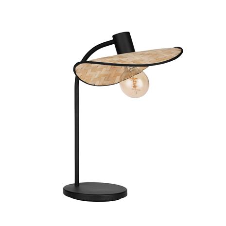 Eglo Marywell Musta/Bambu pöytävalaisin