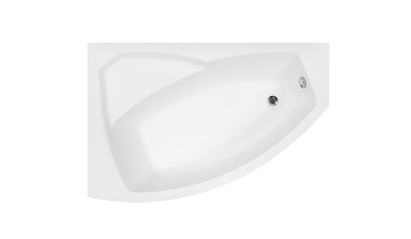 Kylpyamme Besco Rima, 140x90 cm, vasenkätinen – kuva 1/1