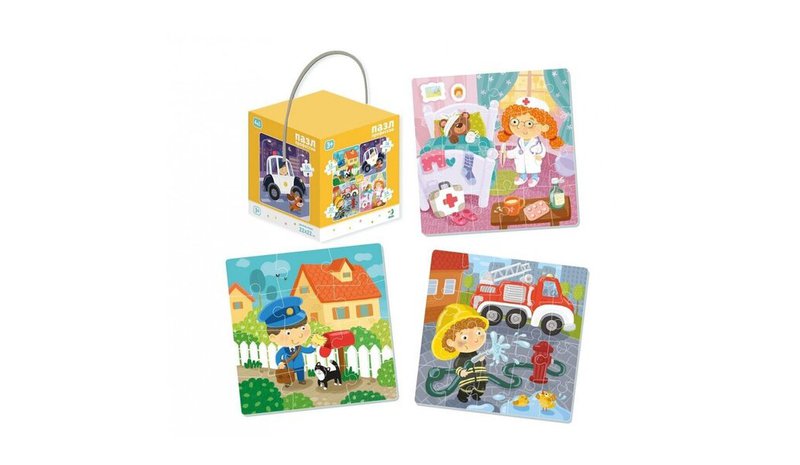 Palapeli 4 in 1 Ammatit, DODO, 300131 – kuva 1/1