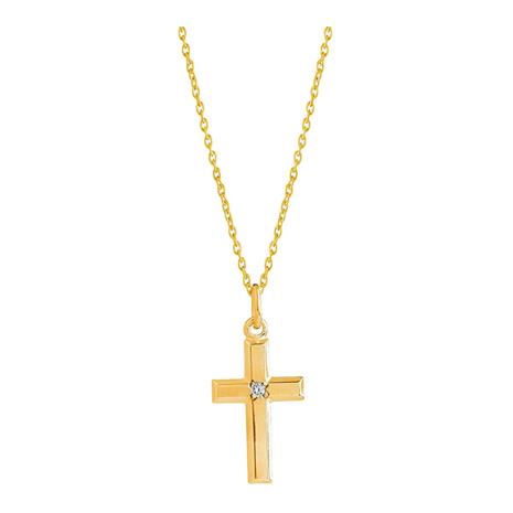 Top Gold hopeinen risti timantilla 52 5672 1540