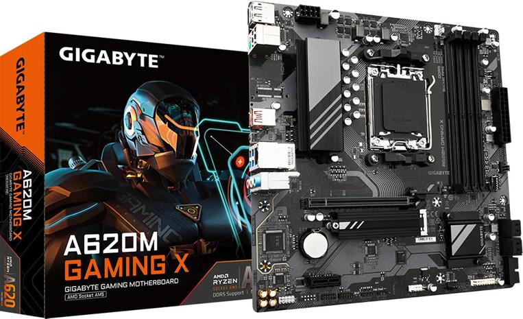 GIGABYTE A620M GAMING X Emolevy - AMD A620 - AMD AM5 socket - DDR5 RAM - Micro-ATX
