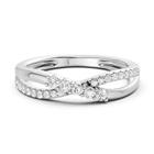 Lykken Elegance LYWG26348 crossover valkokultainen timanttisormus 0.20 ct