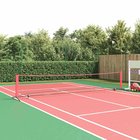 vidaXL Tennisverkko Musta ja punainen 494.5 x 90 x 87 cm Polyesteri