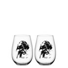 Kosta Boda All About You/Love Him Svart 2-Pack 57Cl Home Tableware Glass Wine Glass Nude Kosta Boda