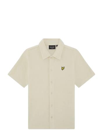 Lyle & Scott Ss Towelling Shirt - Cream - 170-176