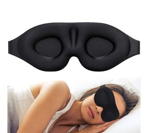 3D unimaski unisex, musta.