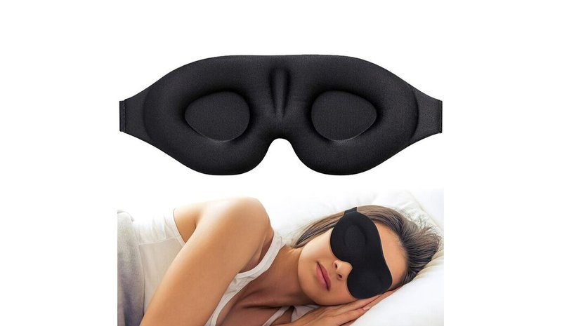 3D unimaski unisex, musta.