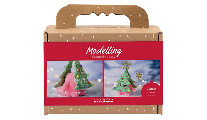 Mini Craft Kit Modelling - Christmas tree monster - assorted colours (977829) – kuva 1/4