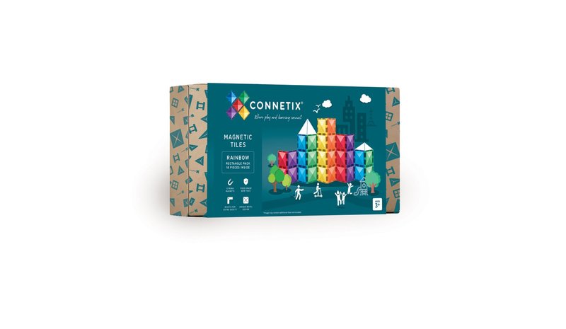 Connetix - Rainbow Rectangle Pack - 18 Pieces (CT-R-00018-RE)