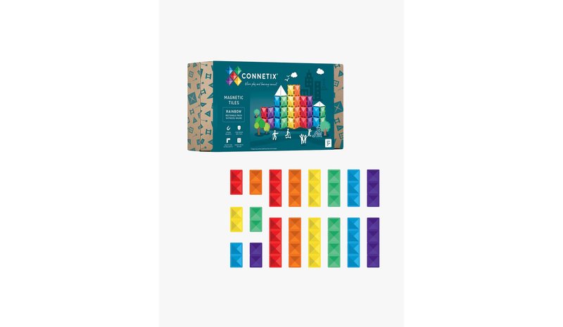Connetix - Rainbow Rectangle Pack - 18 Pieces (CT-R-00018-RE)