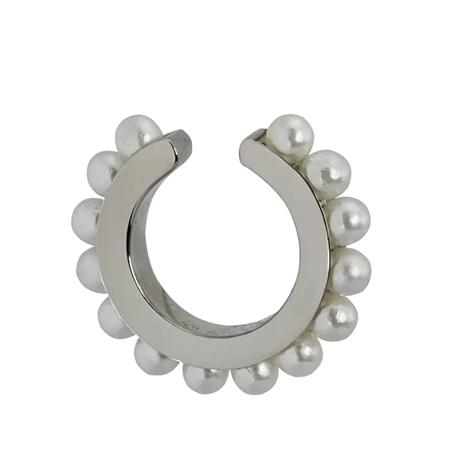 Lykken Trend teräs ear cuff korvakoru helmillä
