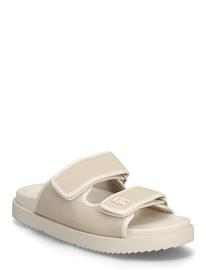 Tommy Hilfiger Double Strap Nubuck Sandal - Cream - 41