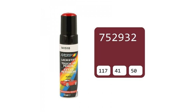Par. väri siveltimellä 12ml. punainen – kuva 1/1
