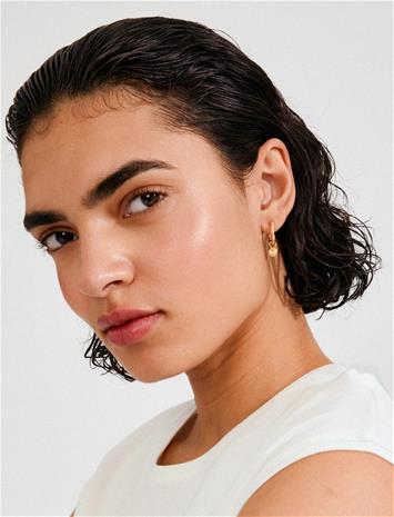 Pilgrim Fire Hoop Earrings Gold-Plated - Gold - ONE SIZE
