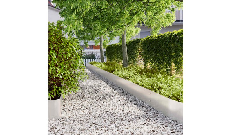 vidaXL Nurmikon reunalistat 20 kpl 25x103 cm ruostumatonta terästä