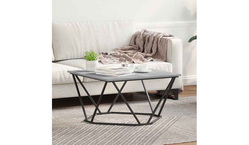 vidaXL Sohvapöytä Harmaa sonoma 80 x 80 x 45 cm