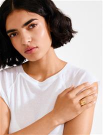Pilgrim Air Ring Gold-Plated - Gold - ONE SIZE