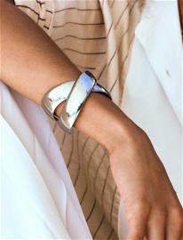Edblad Alexa Bangle Steel - Silver - L